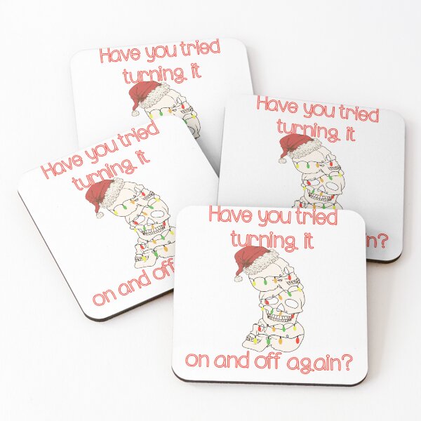 Item preview, Have you tried turning it on and off christmas lights skeleton love advice designed and sold by CosmicGypsy2000.