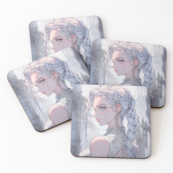 Item preview, Regal Gray White Neo-Victorian Cathedral Anime Girl designed and sold by bubblegoth.