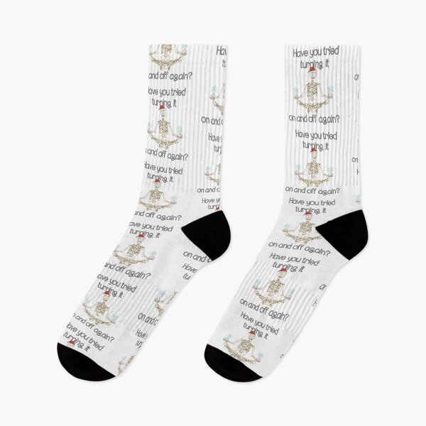 Item preview,  Have you tried turning it on and off christmas yoga skeleton love advice designed and sold by CosmicGypsy2000.