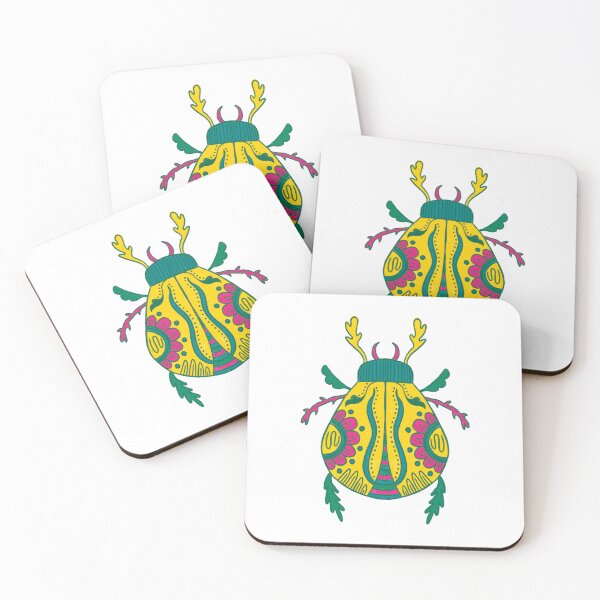Item preview, Colorful Floral Antlered Beetler designed and sold by GraceMakes03.