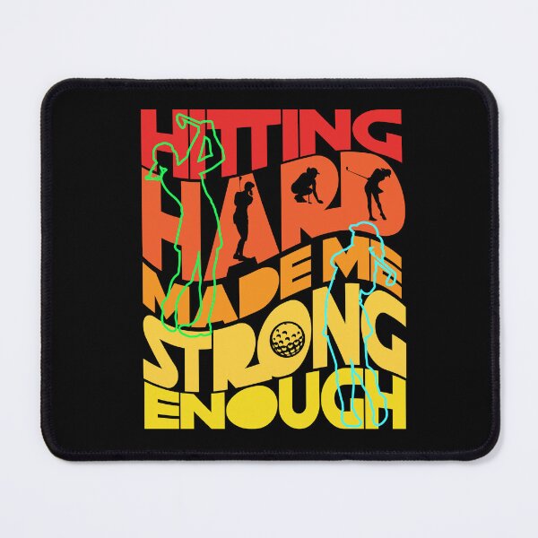 Item preview, HITTING HARD MADE ME STRONG ENOUGH -GOLD FUNNY SAYING designed and sold by Lovesicker.