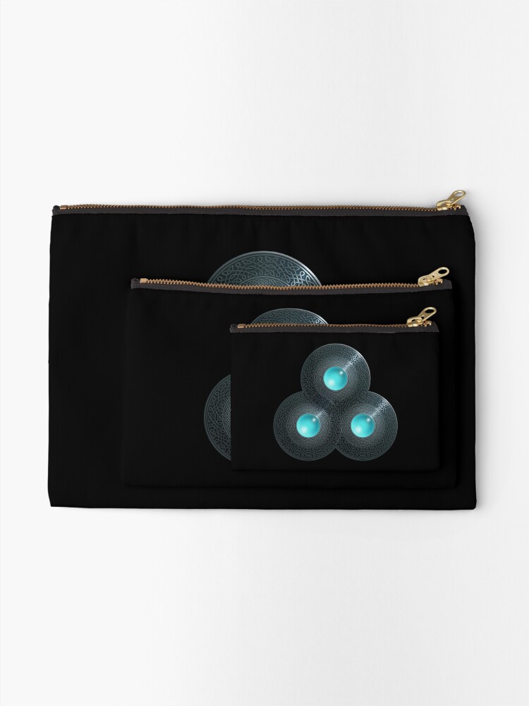 Alternate view of Triple Celt Zipper Pouch