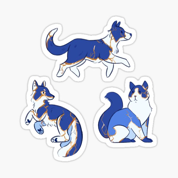 Artikel-Vorschau von Kintsugi-Tiere Katze, Hund und Wolf, designt und verkauft von Nakari Speardane.