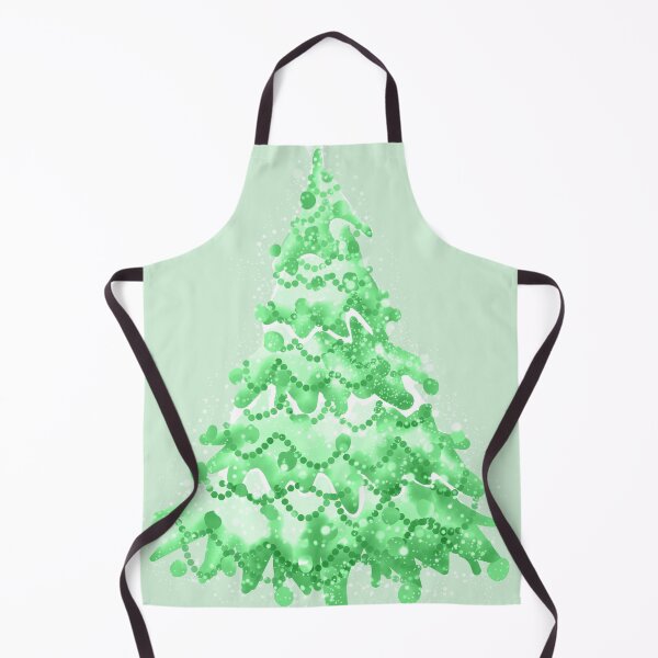 Item preview, Watercolor Christmas Tree covered in snow, light colors, delicate green emerald. designed and sold by My-fake-places.