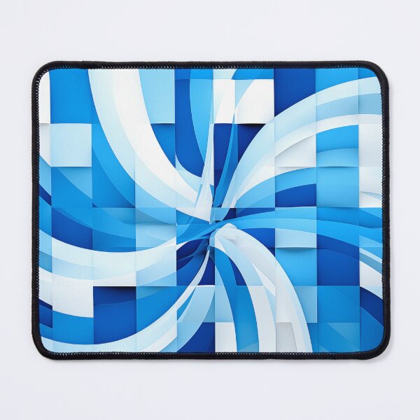 Item preview, Blue white curved pattern designed and sold by Dadziosz.