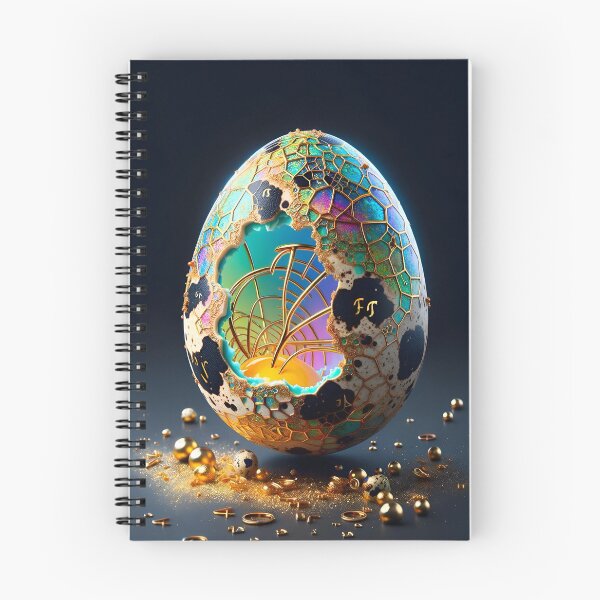 Item preview, Golden quail egg cutaway  designed and sold by AI-Pi-art.