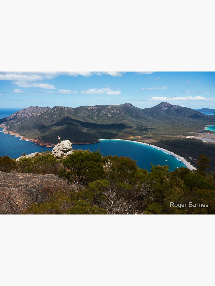 Thumbnail 3 of 3, Canvas Print, Wineglass Bay, seen from Mount Amos, Freycinet National Park, Tasmania designed and sold by roger.