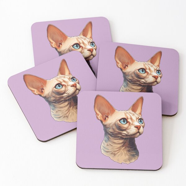 Item preview, Devon Rex Dreamer Skyward Gaze en una exquisita pincelada digital designed and sold by solrevolver.