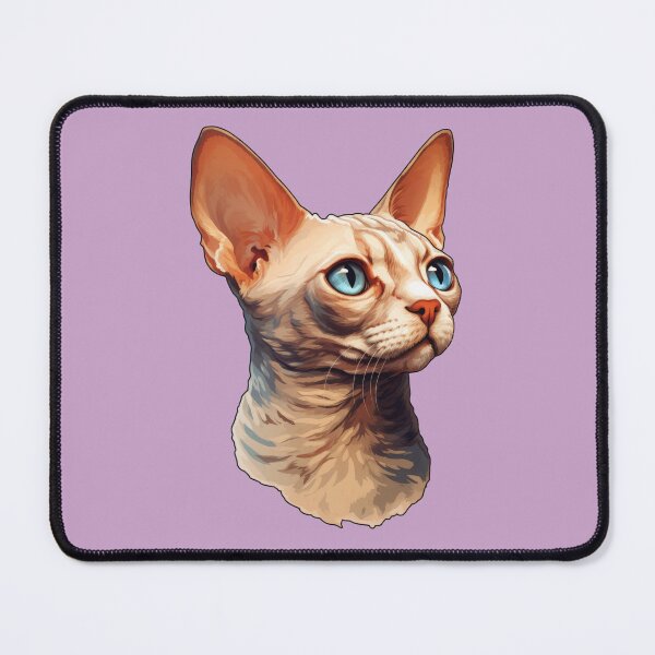 Item preview, Devon Rex Dreamer Skyward Gaze in Exquisite Digital Brushwork designed and sold by solrevolver.