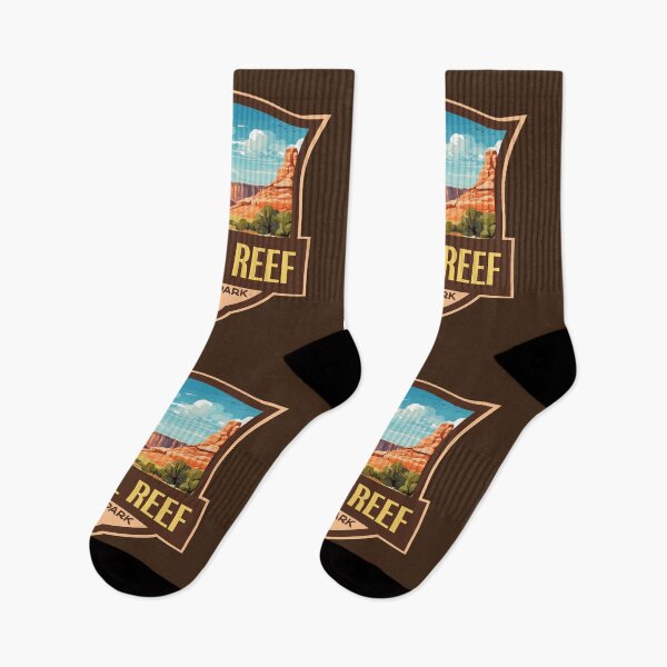 Item preview, Capitol Reef National Park Illustration Retro Badge designed and sold by KrisSidDesigns.