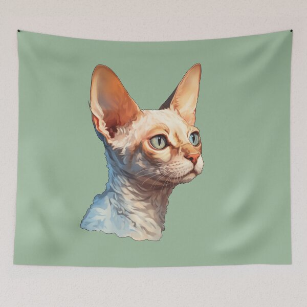 Item preview, Devon Rex Contemplation Serene Side Glance in Digital Artistry designed and sold by solrevolver.