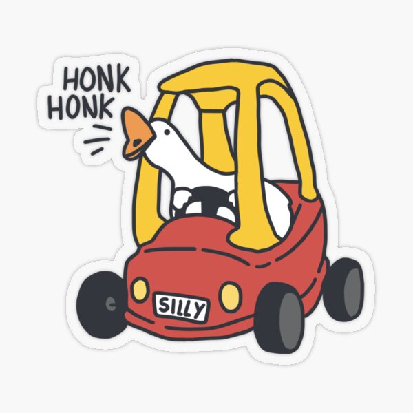 Item preview, Silly Goose Car Red designed and sold by Chanaika4.