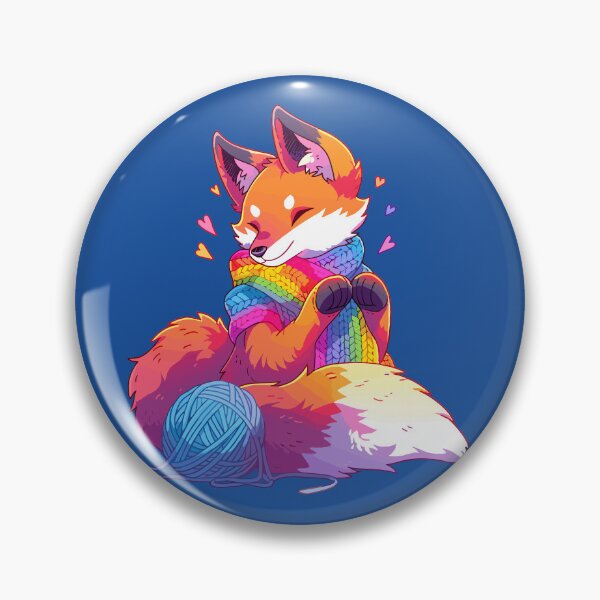 Item preview, A fox that just finished knitting a nice scarf designed and sold by etherElric.
