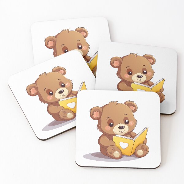 Item preview, Cute bear reading book designed and sold by HappyStickBike.