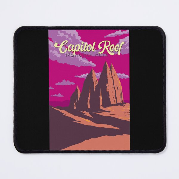 Item preview, Capitol Reef National Park Illustration Travel Art Vintage designed and sold by KrisSidDesigns.