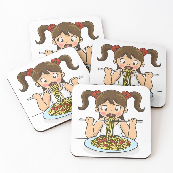 Item preview, girl eating spaghetti designed and sold by Lucasso432.