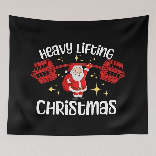 Item preview, Heavy Lifting Christmas for Powerlifters  designed and sold by KrisRubinArt.