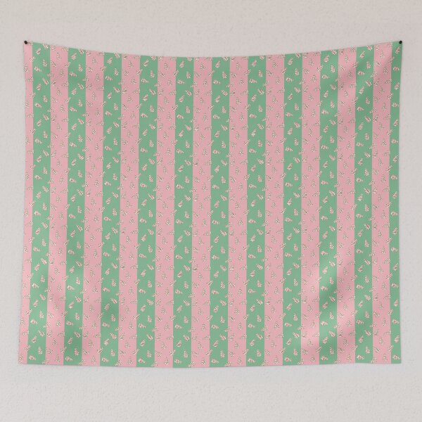 Item preview, Christmas Tree Cakes Pink & Green Stripes designed and sold by boneneedles.