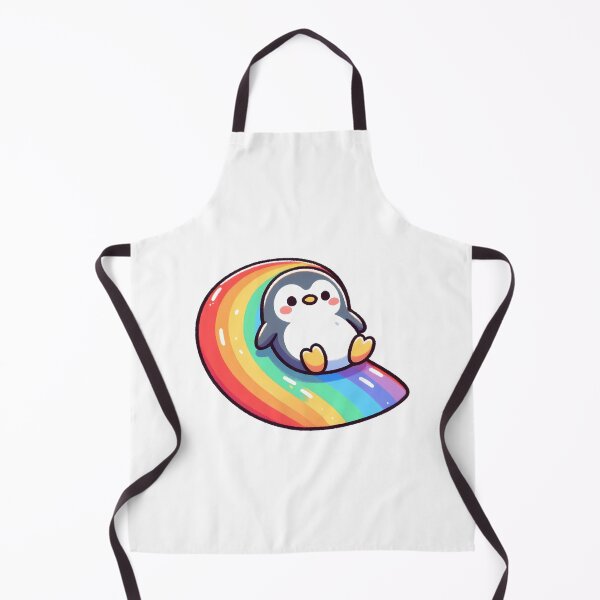 Item preview, Penguin Slide on a Colorful Rainbow designed and sold by UmbrellaStudio1.
