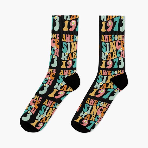 Item preview, Awesome Since March 1973 | Made In 1973 | Retro Groovy Birthday designed and sold by Christina-grich.
