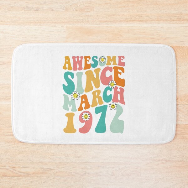 Item preview, Awesome Since March 1972 | Made In 1972 | Retro Groovy Birthday designed and sold by Christina-grich.