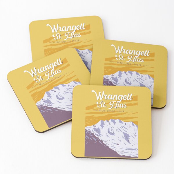 Item preview, Wrangell St. Elias National Park Illustration Travel Art Vintage designed and sold by KrisSidDesigns.