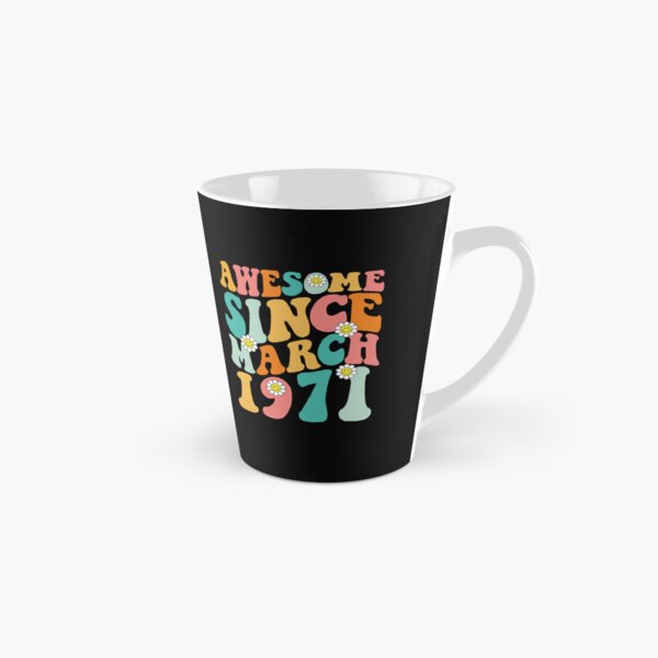 Item preview, Awesome Since March 1971 | Made In 1971 | Retro Groovy Birthday designed and sold by Christina-grich.