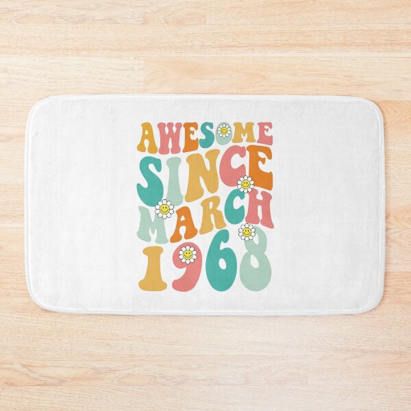 Item preview, Awesome Since March 1968 | Made In 1968 | Retro Groovy Birthday designed and sold by Christina-grich.