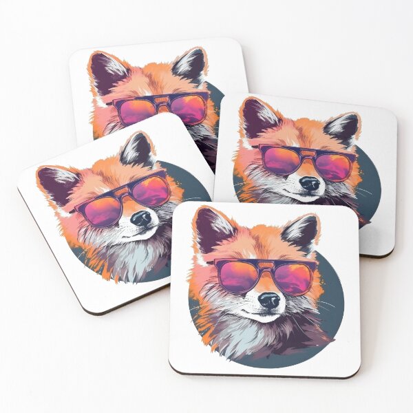 Item preview, cartoon fox wearing a sunglasses designed and sold by janedewaard.