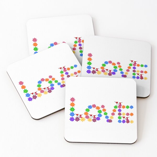 Item preview, Floral Love with Cute Heart Couple Design  designed and sold by HansiniDesigns.