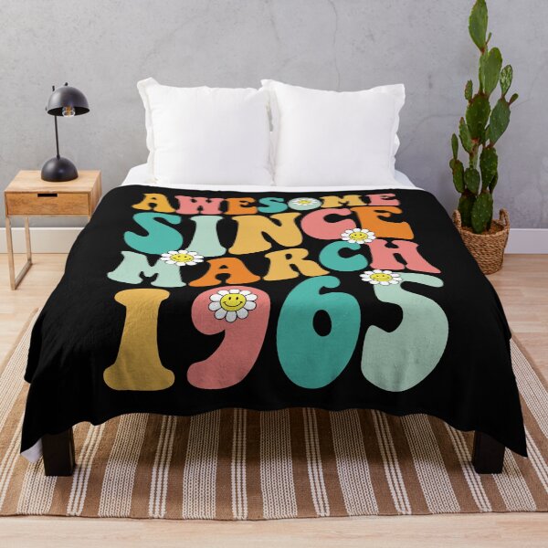Item preview, Awesome Since March 1965 | Made In 1965 | Retro Groovy Birthday designed and sold by Christina-grich.