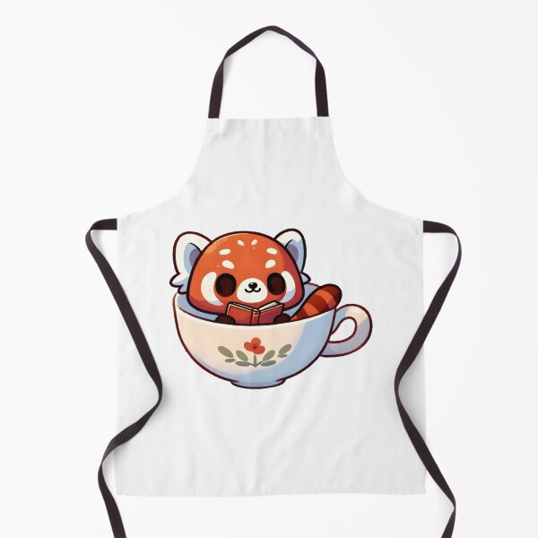 Item preview, Red Panda Reading Cozily in Teacup designed and sold by UmbrellaStudio1.