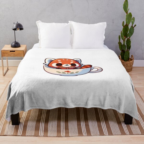 Item preview, Red Panda Reading Cozily in Teacup designed and sold by UmbrellaStudio1.