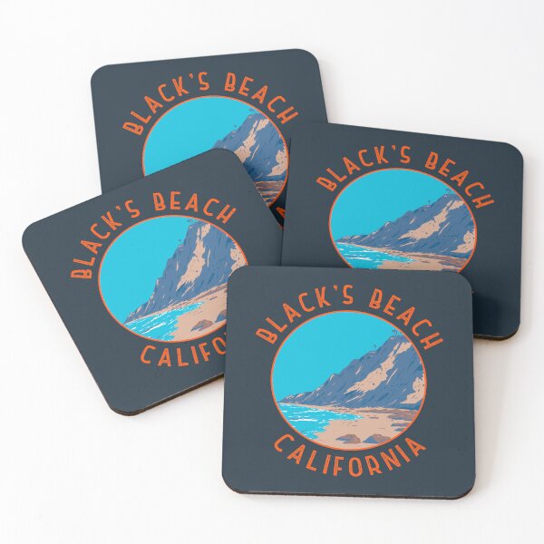 Item preview, Black's Beach California Retro Distressed Circle designed and sold by KrisSidDesigns.