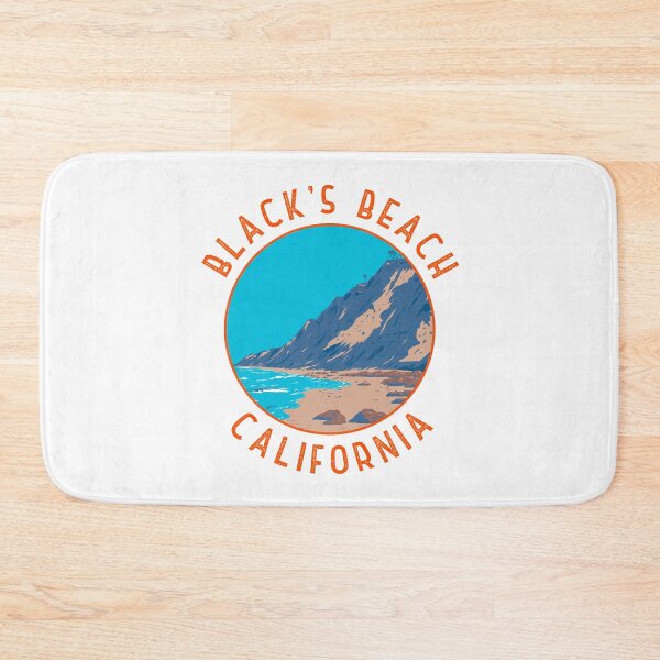 Item preview, Black's Beach California Retro Distressed Circle designed and sold by KrisSidDesigns.