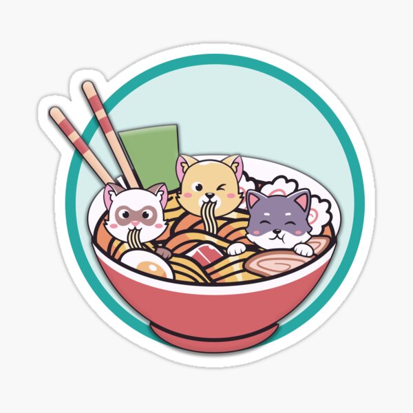 Item preview, Bowls of Ramen Cats  designed and sold by franktact.