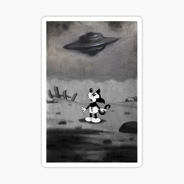 Item preview, Alien UFO Vintage Cartoon Flying Saucer Roswell Area 51 I Want To Believe  designed and sold by frankforteart.