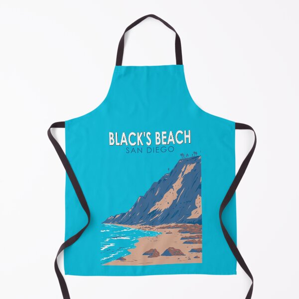Item preview, Black's Beach California Travel Art Vintage designed and sold by KrisSidDesigns.