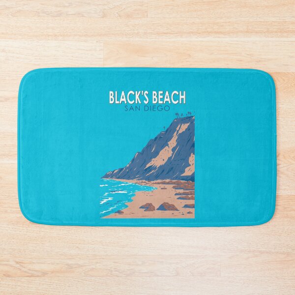 Item preview, Black's Beach California Travel Art Vintage designed and sold by KrisSidDesigns.