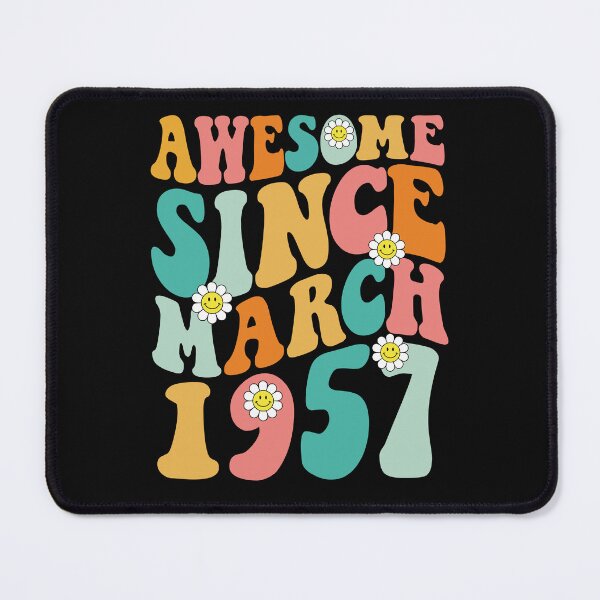 Item preview, Awesome Since March 1957 | Made In 1957 | Retro Groovy Birthday designed and sold by Christina-grich.