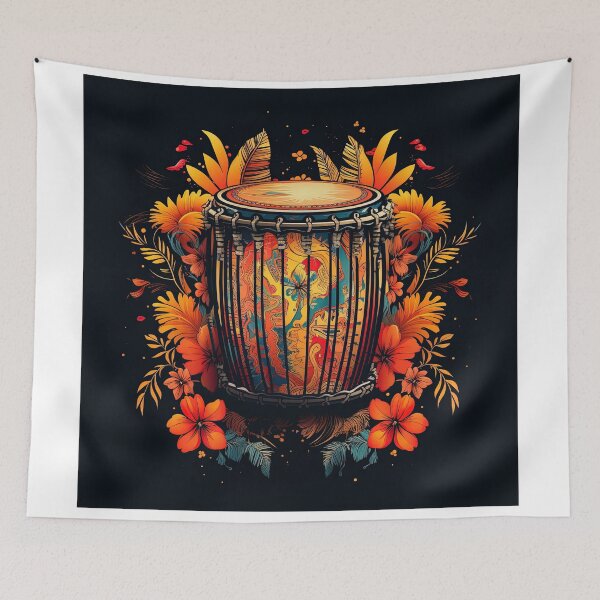 Item preview, colorful tabla instrument designed and sold by artyficial-.