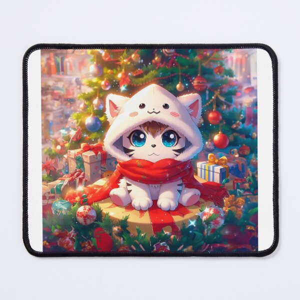 Item preview, christmas kawaii white tiger designed and sold by Targa-desing.
