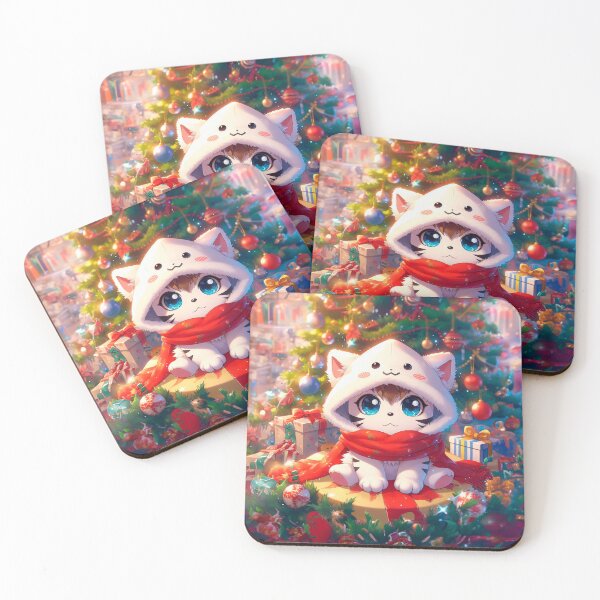 Item preview, christmas kawaii white tiger designed and sold by Targa-desing.