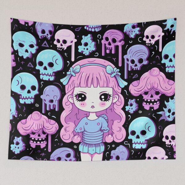 Item preview, Creepy Kawaii Pastel Pattern designed and sold by LazyLifestyle.