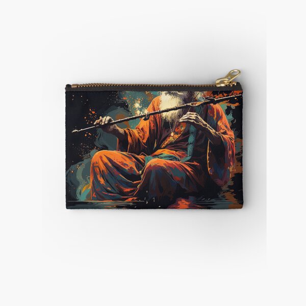 Item preview, old man playing bansuri designed and sold by artyficial-.