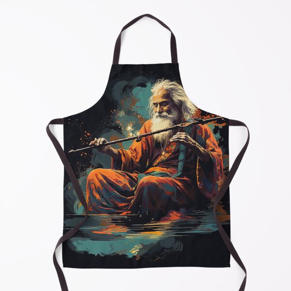 Item preview, old man playing bansuri designed and sold by artyficial-.