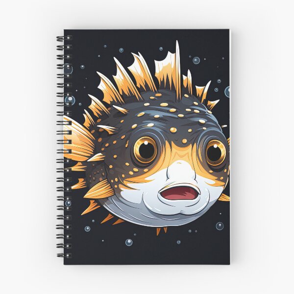 Item preview, surprised cute fugu pufferfish designed and sold by artyficial-.