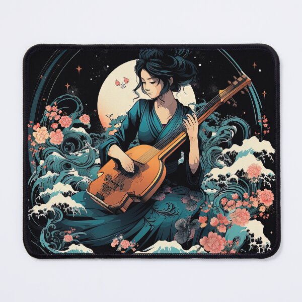 Item preview, woman playing erhu designed and sold by artyficial-.