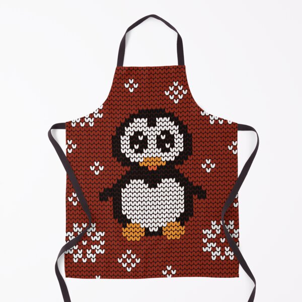 Artikelvorschau, Jacquard-Strickmuster mit niedlichem Pinguin und Schneeflocken entworfen und verkauft von ArtAngiTresors.