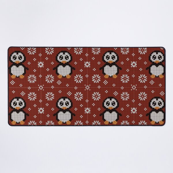 Artikelvorschau, Jacquard-Strickmuster mit niedlichem Pinguin und Schneeflocken entworfen und verkauft von ArtAngiTresors.